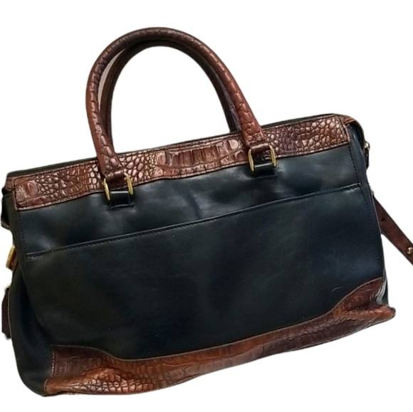 Vintage Brahmin Crocodile Embossed Leather Handbag - Picture 2 of 13